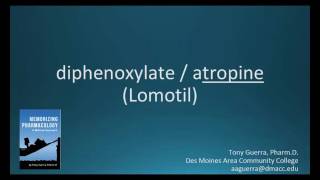 How to pronounce diphenoxylateatropine Lomotil Memorizing Pharmacology Flashcard [upl. by Eiuqcaj]