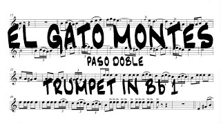 PASO DOBLE GATO MONTES PARTITURA TROMPETA [upl. by Orimar]