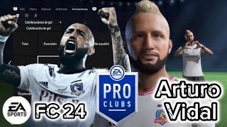 Arturo Vidal Colo Colo 2024 EA FC 24Pro Clubs Face CreationFIFA 24 Clubes Pro Lookalike [upl. by Kcam]