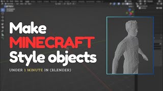 Make minecraft style objects in Blender [upl. by Kenyon515]