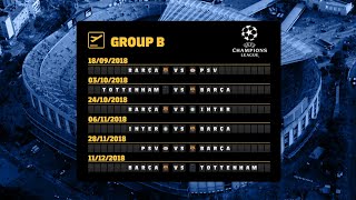 Barças fixtures in the 201819 Champions League group stage [upl. by Uranie150]