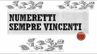 TABELLA NUMERETTI VINCENTI SETTEMBRE 2024 [upl. by Nahamas]