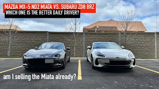 ND Miata VS BRZ  Which Is The Better Daily Driver [upl. by Herman713]