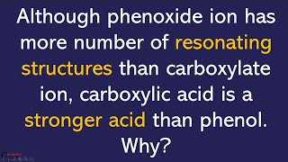 Carboxylic acid is a stronger acid than phenol Why [upl. by Rausch]