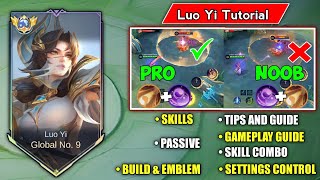 TUTORIAL LUO YI 2024  TIPS AND TRICKS  LUO YI BEST BUILD amp EMBLEM 2024  LUO YI MOBILE LEGENDS [upl. by Ajnek665]