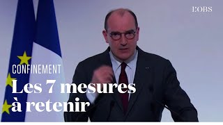 Jean Castex  les 7 mesures à retenir des annonces du Premier ministre sur le reconfinement [upl. by Nerac334]