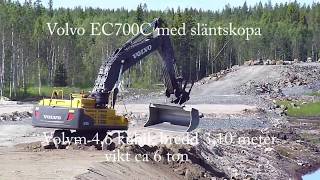 Volvo EC700CL with Big Hydraulic slopebucket [upl. by Eleanora647]