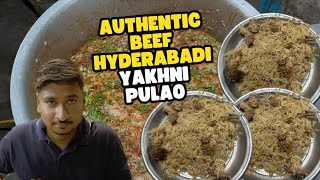 Famous Beef Hyderabadi Yakhni Pulao  beefpulao  HassamDiaries [upl. by Nnaoj]