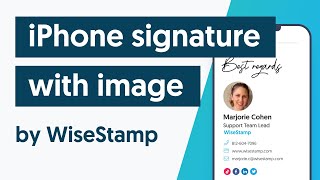 Add signature to iPhone with WiseStamp Signature Manager [upl. by Blackwell]