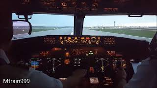 737 take off DTW cockpit [upl. by Landsman]