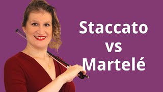 Staccato vs Martelé Violin Bow Technique [upl. by Persse493]