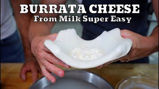 How to Make Fresh Burrata Cheese at Home⎮Super easy [upl. by Dowlen]