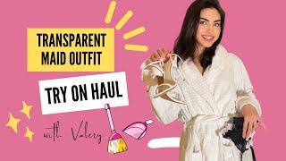 4k Maid Transparent Outfit Try On Haul 2024 [upl. by Sharai]