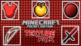 Minecraft PE Texture Pack For IOSAndroidWindows 10 Azurine uhc red [upl. by Glendon]