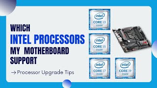 How to Check Which Processor is Compatible with my PC Motherboard  Intel Processor List [upl. by Enyaw]