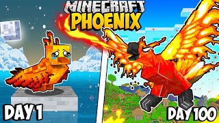 I Survived 100 Days as a PHOENIX in Minecraft [upl. by Llertniuq291]