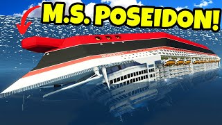 MS Poseidon CAPSIZES By a TSUNAMI in Stormworks Sinking Ship Survival [upl. by Toffey]