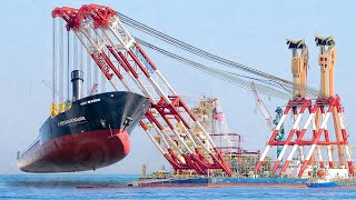 Life Inside the Worlds LARGEST CRANE Lifting Heaviest Objects with a Giant Ship Crane [upl. by Airdnahc]