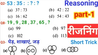 रीजनिंग प्रैक्टिस सेट पार्ट 1  FOR SSC CGL MTS CHSL CPO GD SBI ALP IBPS DFCCIL DRDO GROUP D NAVY amp [upl. by Minerva590]