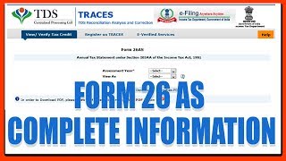 FORM 26AS  How To View Form 26AS of Income Tax [upl. by Corrina]