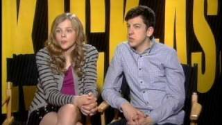 KickAss Christopher Mintz Plasse Chloe Moretz Interview 1 [upl. by Elyak]