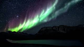 FREE screensaver aurora borealis sky night relaxing sleeping with music 4K 5 HOURS LONG VIDEO [upl. by Milde]