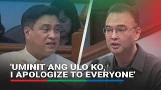 Cayetano Zubiri apologize to each other after heated exchange  ABSCBN News [upl. by Ybroc]