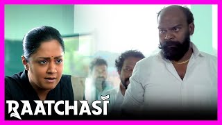 Raatchasi Tamil Movie  Jyothika thrashes Politicians  Jyothika  Hareesh Peradi  Sathyan [upl. by Ula586]