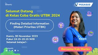 Literasi dalam Bahasa Inggris UTBK 2024 Finding Detailed Information Materi Prioritas [upl. by Alahs]