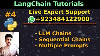 LangChain tutorial  4  LLM Chain amp Sequential Chain  Use Multiple Prompts in Sequence [upl. by Akkin51]