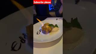 Pear sorbet  dessert  Bread pudding with crème anglaise 🔥🍪 foodie viral short trending fyp [upl. by Fiske]