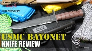 Ontario Knives USMC Multi Purpose Bayonet Review  OsoGrandeKnives [upl. by Alletsyrc]