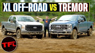 Can the Cheaper 2023 Ford F350 XL OffRoad Truck Keep Up With the TREMOR On This Muddy Course [upl. by Osnohpla]