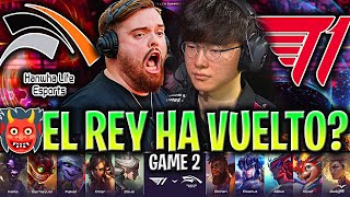 IBAI CASTEA A FAKER REY DEMONIO ACTIVADO👹  T1 vs HLE Game 2 LCK SUMMER PLAYOFFS 2024 [upl. by Naesar]