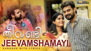 Jeevamshamayi Karaoke With Lyrics  Theevandi Movie  August Cinemas  Kailas Menon  Shreya Ghoshal [upl. by Teeter706]