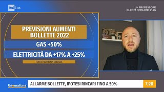 Bollette a gennaio possibili rincari fino al 50  Unomattina  02122021 [upl. by Adirf]