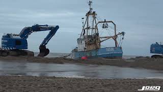 Timelapse reddingspoging Garnalenkotter Zandvoort [upl. by Cinom]