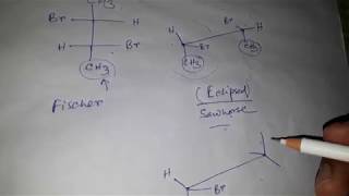 Fischer Projection to Sawhorse Projection [upl. by Ambros207]