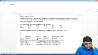 CM1  Index Linked Bond  Example Solved in MS Word [upl. by Milla]