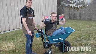 Makita 18V X2 LXT PowerAssisted Wheelbarrow XUC01X1 [upl. by Eillen504]