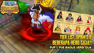 TIER LIST ONE PIECE BURNING WILL V3  BEBERAPA HERO YANG BISA JOIN DALAM LINE UP [upl. by Brandwein218]