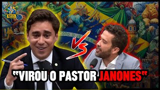 Nikolas Ferreira discute com Andre Janones e ironiza quotvirou o pastor Janonesquot [upl. by Calvinna]