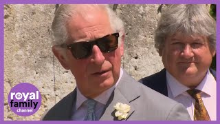 Prince Charles Whips Out a Bottle of Gin for Oxford Botanic Gardens 400th Anniversary [upl. by Enneyehs]