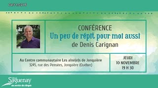 Conférence « Un peu de répit pour moi aussi » [upl. by Yzus]