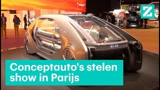 Opvallende en luxe autos stelen show op Autosalon van Parijs [upl. by Soirtimid]