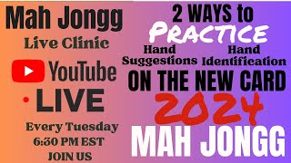 2024 Card Review Mah Jongg BEST PRACTICE for Winning Hand Live Clinic 2024 521 i♥️mahj mahjong [upl. by Yenffit]