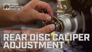 TOMS OFFROAD Tech Tips Rear Disc Brake Caliper Adjustment [upl. by Bonnette]