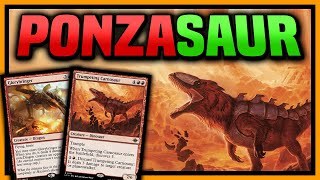 MODERN 🔥 Big Red 🔥 w Trumpeting Carnosaur 【 Ixalan MTG Gameplay 】 [upl. by Matias847]