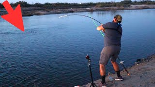 Flathead Catfishing a Small Arizona Desert River [upl. by Alenson]