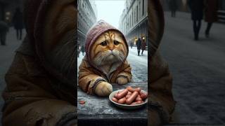 The hungry cat stole but was caught sad story 😢😢😢 viralvideo propular ai cat happycats catlove [upl. by Ecela973]